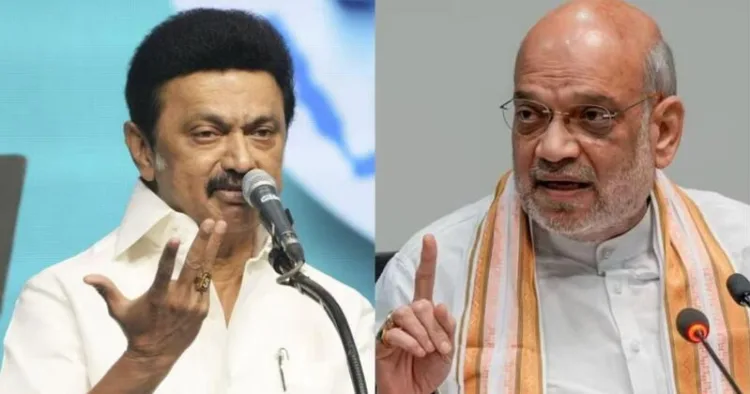 Tamil Nadu CM MK Stalin (Left) and Union Home Minister Amit Shah (Right)