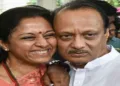 Maharashtra Deputy CM's wife Supriya Sule (Left) and Maharashtra Deputy Chief Minister Ajit Pawar (Right)