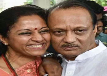 Maharashtra Deputy CM's wife Supriya Sule (Left) and Maharashtra Deputy Chief Minister Ajit Pawar (Right)