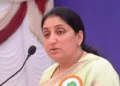 Sunetra Pawar, wife of late Maharashtra Deputy Chief Minister Ajit Pawar