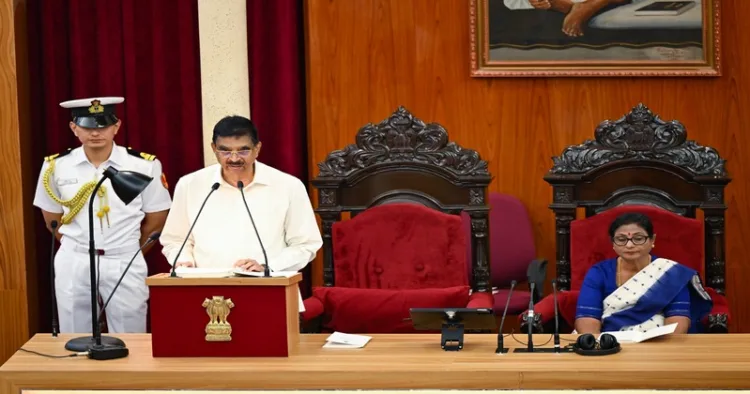 Governor Haribabu Kambhampati addressing the Budget Session of the Odisha Legislative Assembly