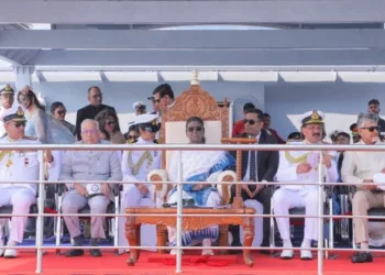President Droupadi Murmu on INS Sumedha at International Fleet Review, 2026
