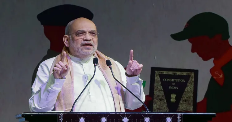 Raipur, Feb 08 (ANI): Union Home Minister Amit Shah speaks during the Organiser Weekly's Conclave Chhattisgarh @ 25: Shifting the Lens, in Raipur (ANI Video Grab)