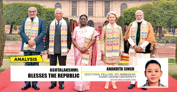 PM Narendra Modi welcomed guests with tradition a Pataka from North East on Republic Day 2026