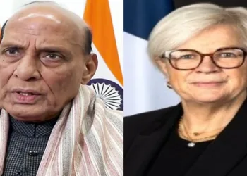 Defence Minister Rajnath Singh and France Minister of the Armed Forces and Veterans Affairs, Catherine Vautrin