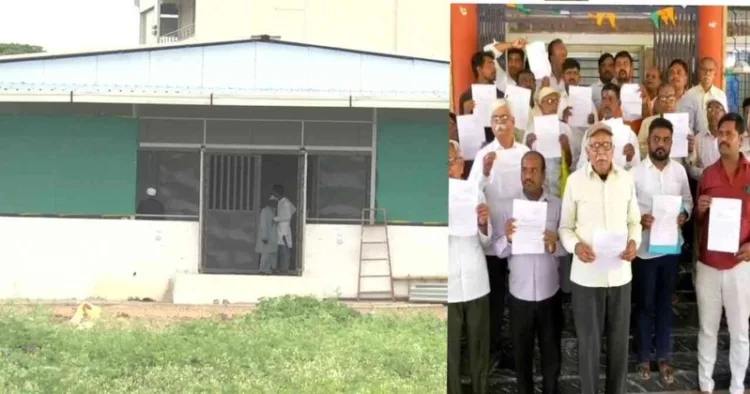 Civilians protest in Bagalkote over illegal mosque construction