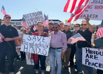 Protests held across the cities of US criticising the atrocities on the minority Hindu community in Bangladesh