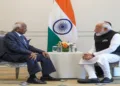 Prime Minister Narendra Modi meets INA veteran Jeyaraj Raja Rao in Malaysia