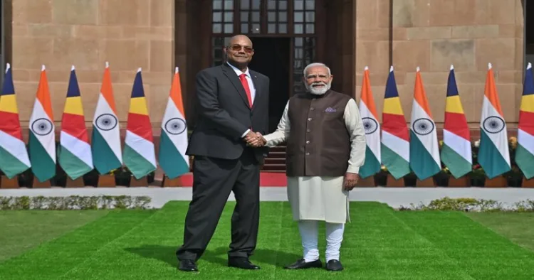 President of Seychelles Patrick Herminie and Prime Minister Narendra Modi