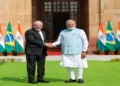 President of Brazil Luiz Inacio Lula da Silva and Prime Minister Narendra Modi