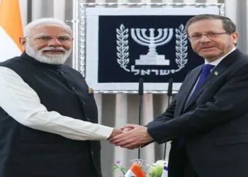 Prime Minister Narendra Modi and Israel President Isaac Herzog