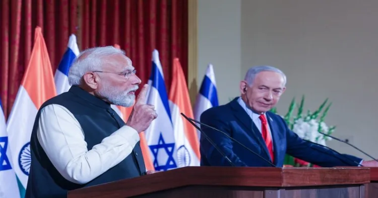 Prime Minister Narendra Modi and his Israeli counterpart Prime Minister Benjamin Netanyahu