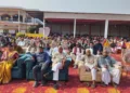 A grand audience gathered at the marriage hall in Chitauni, Ballia for the Hindu Sammelan