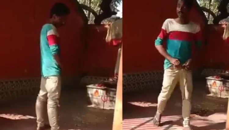 Hindu Temple desecrated, Muslim man urinates near a Shivling inside the temple