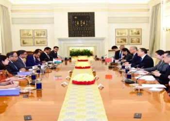 Delegates at the India-China strategic dialogue
