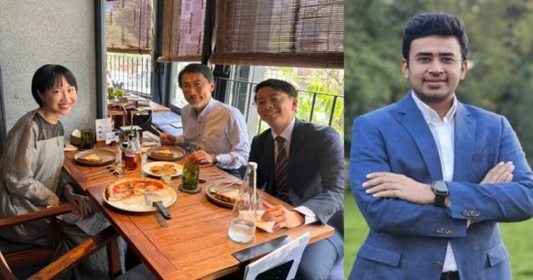 Japan Ambassador to India enjoys Bengaluru pizza; MP Tejasvi Surya reacts