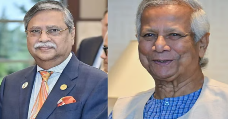 President of Bangladesh Mohammed Shahabuddin and Chief Advisor of interim regime Muhammad Yunus