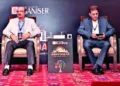 (From L to R)Dr RS Goswami, CMD, Hind Pharma, Harish Joshi, Director, Sumangalam Formulations Pvt Ltd, Mitesh K Lokwani,MD, HLBS TECH (P) LTD, Adhyaksh, Laghu Udyog Bharati, Bhopal and Prafulla Ketkar, Organiser Editor