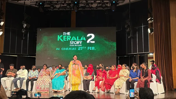 Victims speaking at the event organised by the makers of film Kerala Story 2: Goes Beyond in Delhi