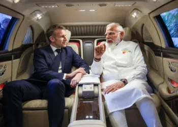 Emmanuel Macron, President of the French Republic and Narendra Modi , the Prime Minister of India