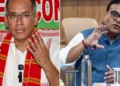 (Left) Congress Leader Gaurav Gogoi (Right) Assam CM Himanta Biswa Sarma