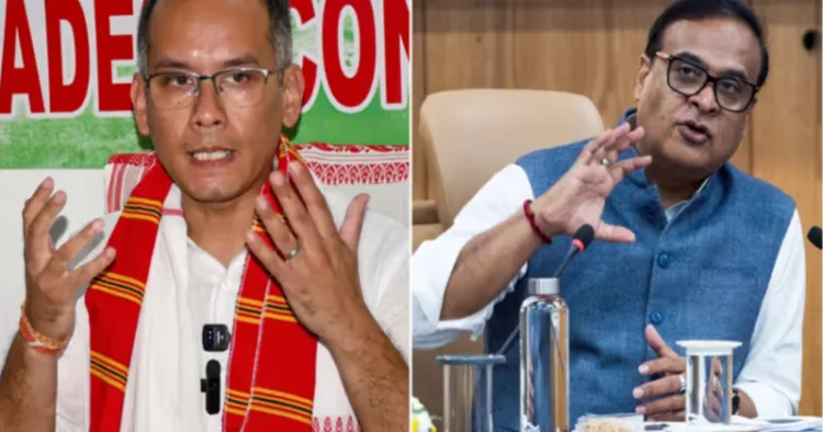 (Left) Congress Leader Gaurav Gogoi (Right) Assam CM Himanta Biswa Sarma