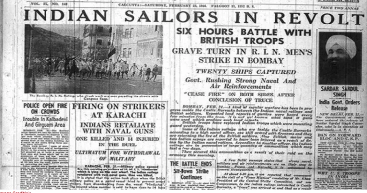 1946 Revolt by the Sailors of Royal Indian Navy against the British Raj