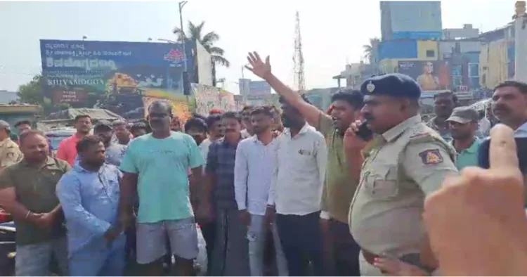 Protest at Shivamogga