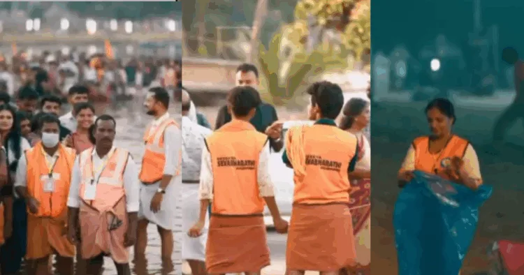 Sevabharati volunteers at Mahamagh Kumbhmela