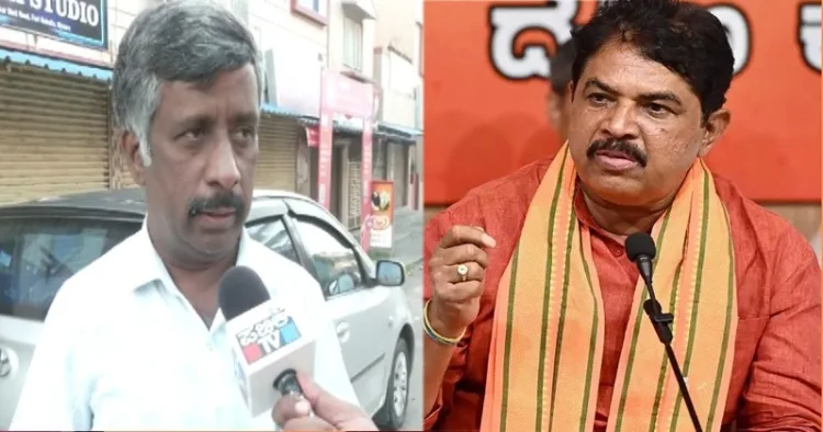 (Left) RTI Activist Snehamayi Krishna (Right) Leader of the Opposition R. Ashoka