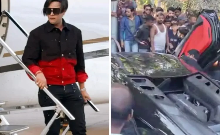 Lamborghini Revuelto first hit an auto-rickshaw and then crashed into a parked bike, flinging its rider nearly 10 feet into the air