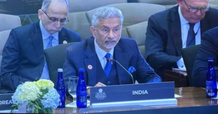 External Affairs Minister S. Jaishankar during the Critical Minerals Ministerial in Washington DC, where he called for global cooperation to de-risk supply chains and strengthen resilience in critical minerals