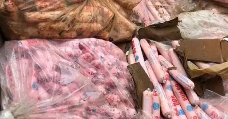 Police inspect explosive boxes hidden beneath watermelon sacks after intercepting a pickup van in Palakkad in Kerala