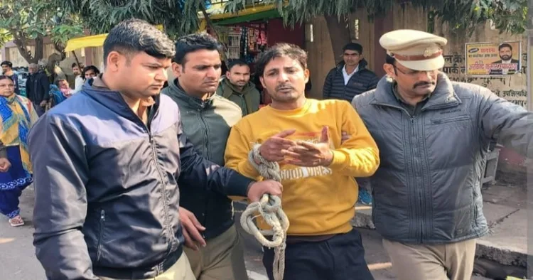 Samajwadi Party leader Amir Zaidi arrested after a chase for raping a Hindu woman