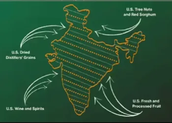Map of India shared by US