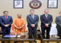 Uttar Pradesh CM Yogi Adityanath with Japanese delegation