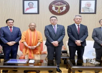 Uttar Pradesh CM Yogi Adityanath with Japanese delegation