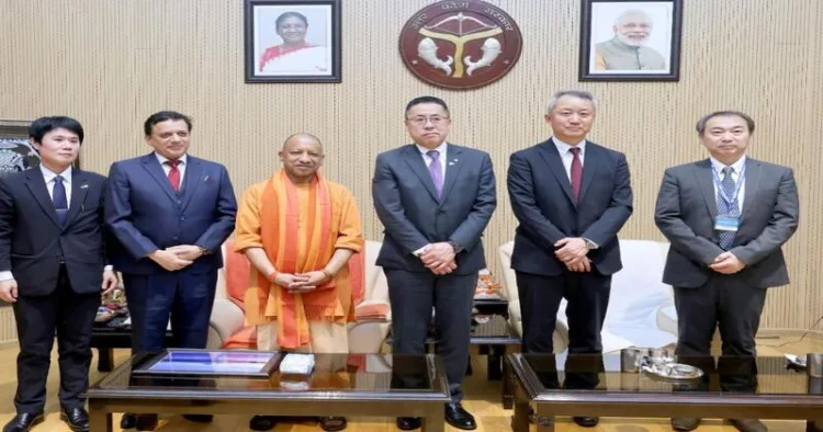 Uttar Pradesh CM Yogi Adityanath with Japanese delegation