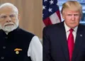 India's Prime Minister Narendra Modi and the US President Donald Trump