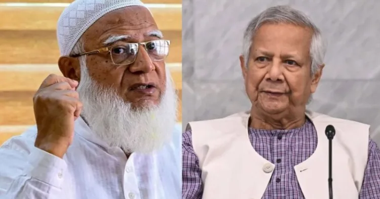 Shafiqur Rahman, chief of Jamaat-e-Islami (Left) and Chief Adviser of Bangladesh, Muhammad Yunus (Right)