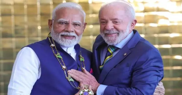 India's PM Narendra Modi and Brazil’s President Luiz Inacio Lula da Silva
