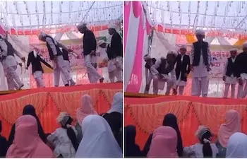 Students at a school in Yavatmal perform to anti-national songs (Video screengrabs)