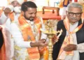 RSS Sah-Sarkaryawah Dr Krishnagopal at the Hindu Sammelan in Dharmasala, Imphal West