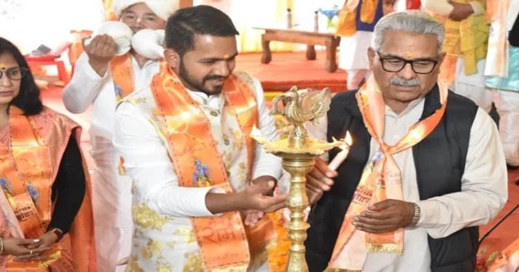 RSS Sah-Sarkaryawah Dr Krishnagopal at the Hindu Sammelan in Dharmasala, Imphal West