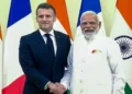 Prime Minister Narendra Modi with French President Emmanuel Macron ahead of the India-France Year of Innovation 2026 inauguration in Mumbai