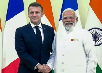 Prime Minister Narendra Modi with French President Emmanuel Macron ahead of the India-France Year of Innovation 2026 inauguration in Mumbai