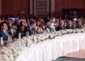 PM Narendra Modi with world leaders at the AI Impact Summit dinner and cultural programme.(X/PM Modi)