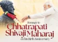 Prime Minister Narendra Modi paid homage to Chhatrapati Shivaji Maharaj on his birth anniversary