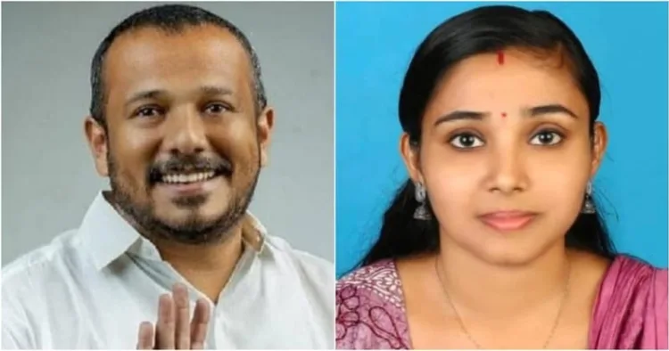 Youth Congress state secretary Suhail Ansari (Left) and Renu Anil (Right)