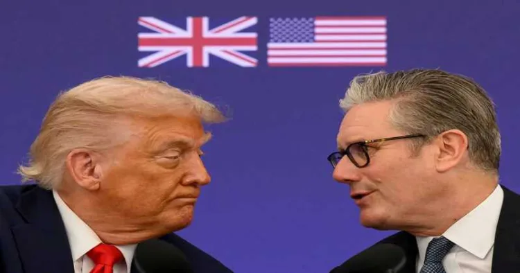 US President Donald Trump and British Prime Minister Keir Starmer